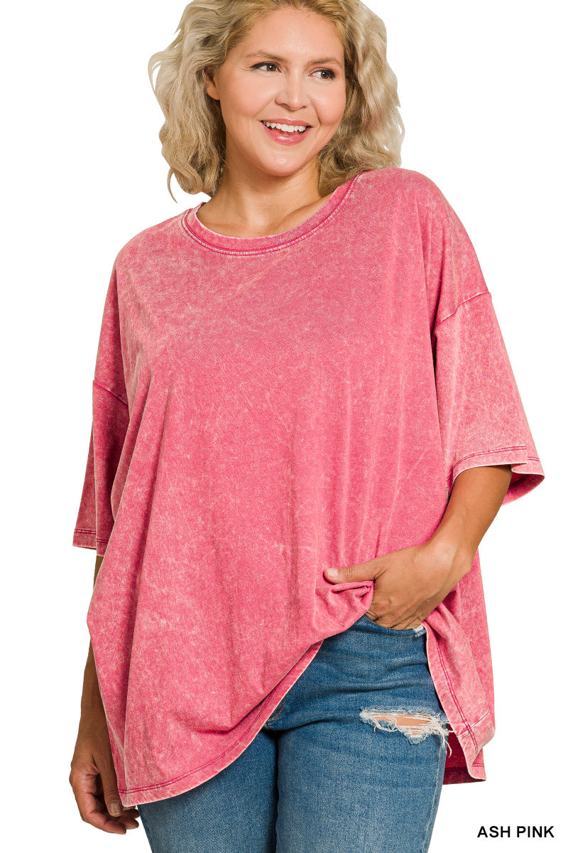 Acid Wash Boyfriend Tee