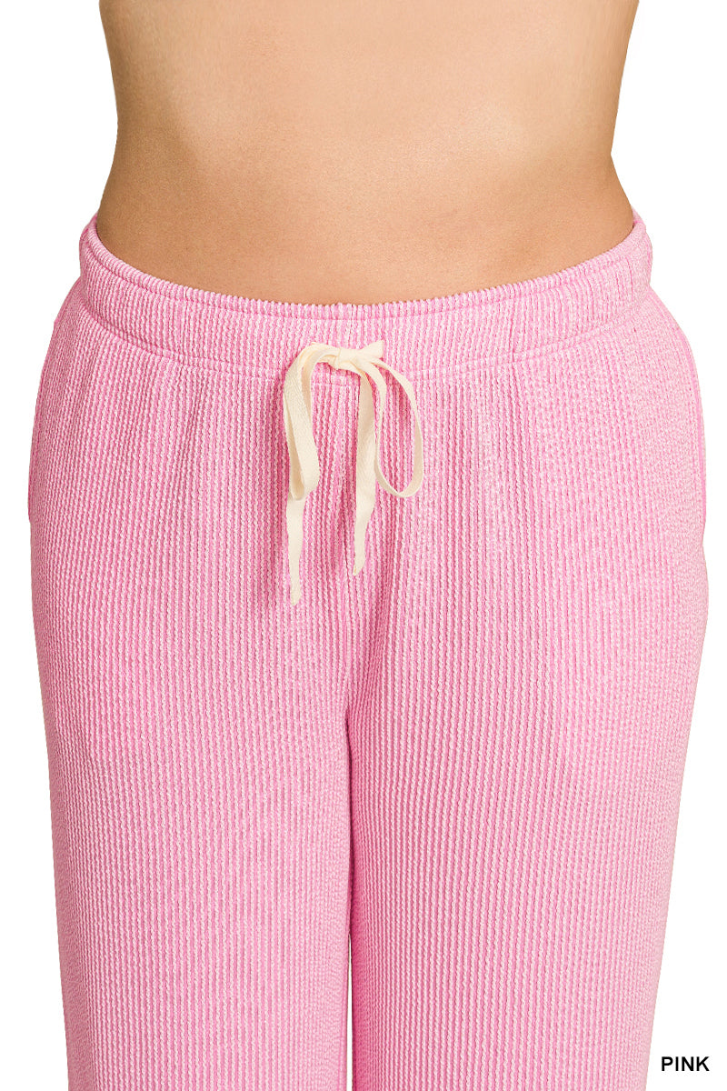 Plus Raised Rib Pant Set