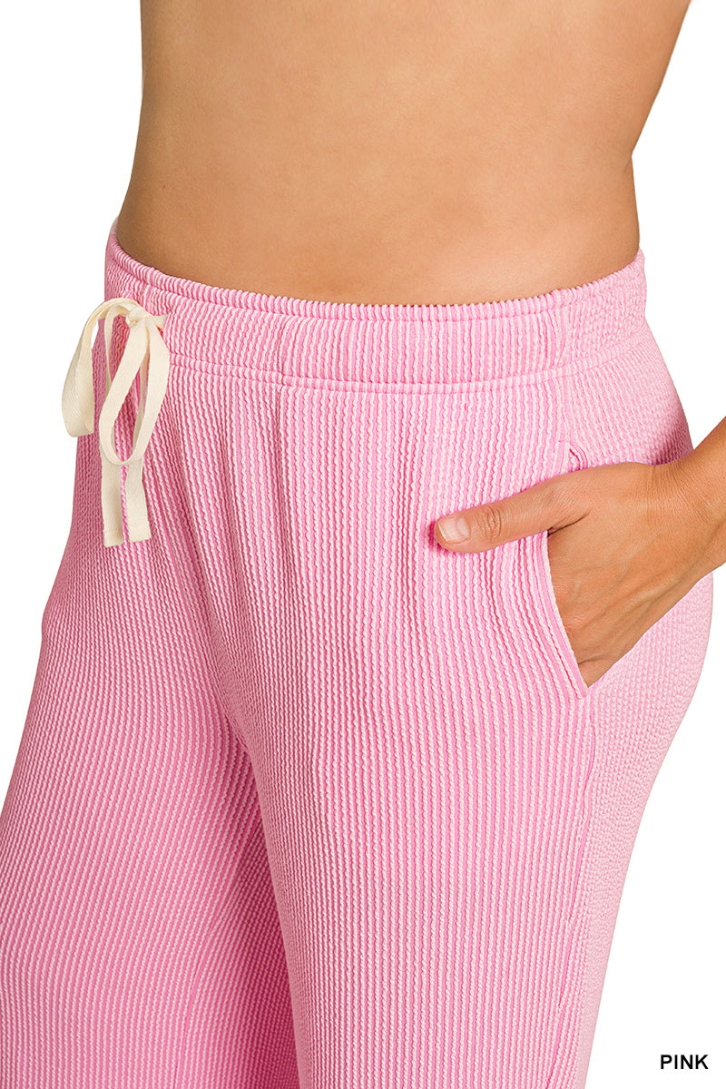 Plus Raised Rib Pant Set