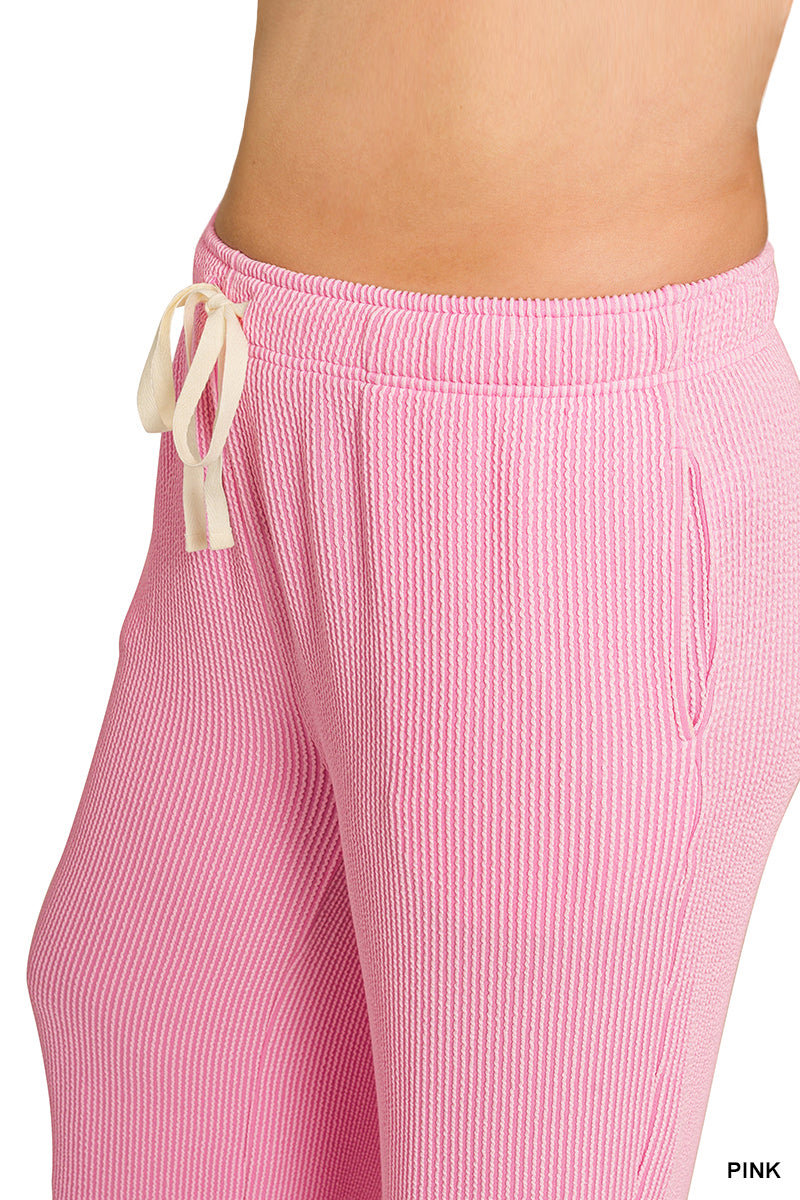 Plus Raised Rib Pant Set