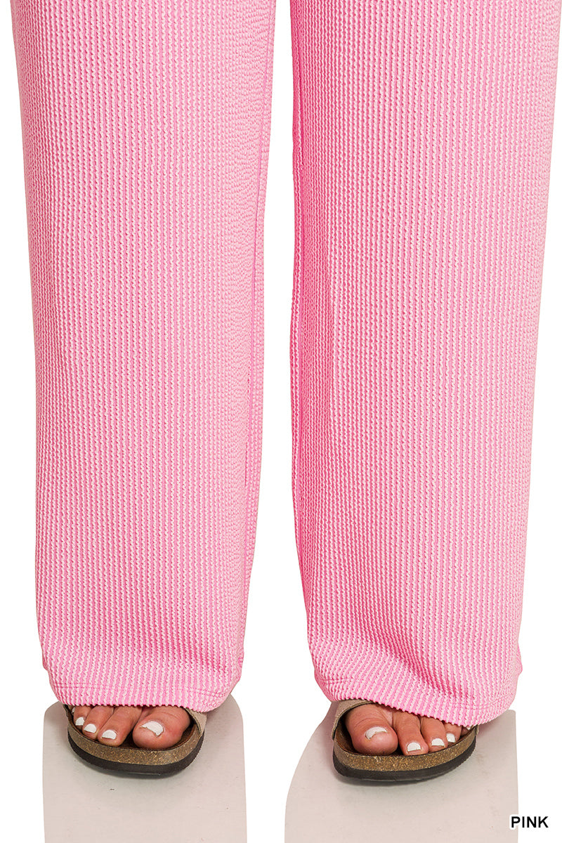 Plus Raised Rib Pant Set