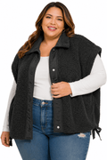 PLUS ZENANA OVERSIZED FAUX FUR VEST - Extra