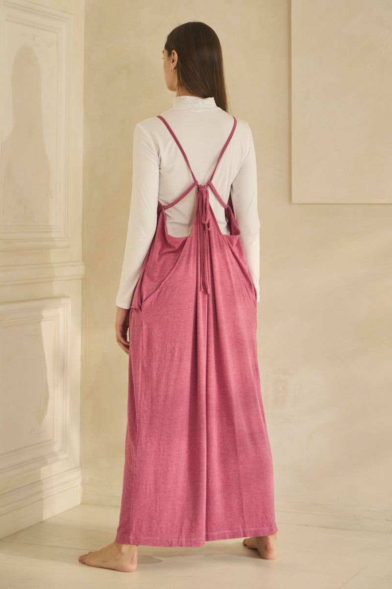 Plus Soft Rayon Jersey Palazzo Jumpsuit